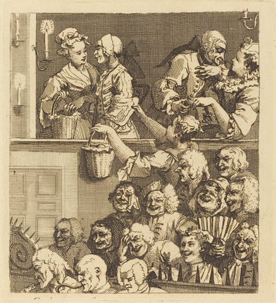 Det grinende publikum af William Hogarth