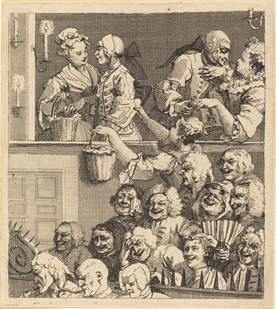 Det grinende publikum af William Hogarth