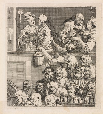 Det grinende publikum af William Hogarth
