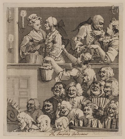 Det grinende publikum af William Hogarth