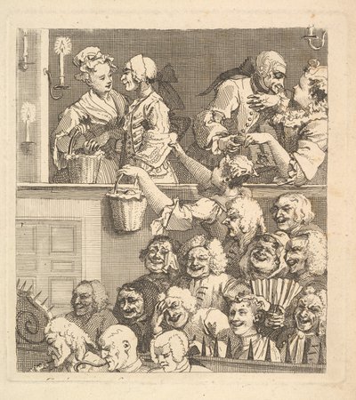 Det leende publikum, december 1733. af William Hogarth