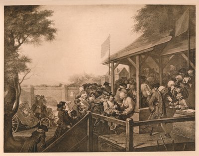 The Polling, Tavle III fra The Humors of an Election, 1757 af William Hogarth