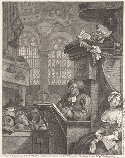 Den Sovende Menighed af William Hogarth