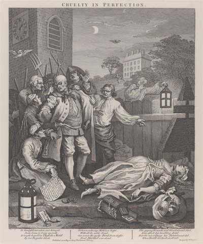 Grusomhedens tredje fase: Grusomhed i fuldkommenhed - Mordet af William Hogarth