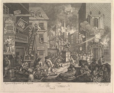 The Times, planche 1 af William Hogarth