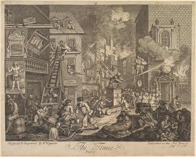 The Times, planche 1 af William Hogarth