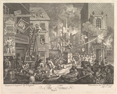 The Times, tavle 1, 7. september 1762. af William Hogarth