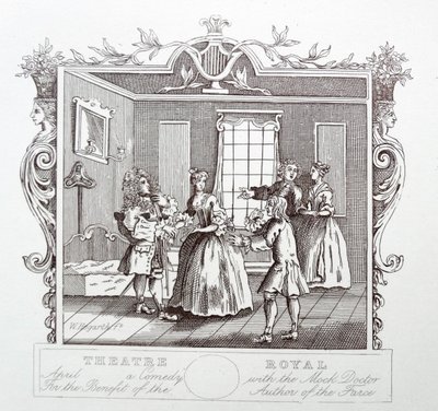 Det Kongelige Teater; Drury bane; London af William Hogarth