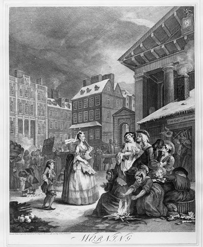 Tider på dagen, morgen af William Hogarth