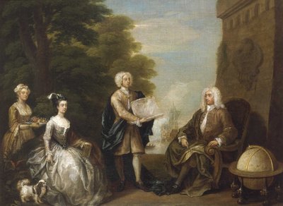 Woodes Rogers og hans familie af William Hogarth