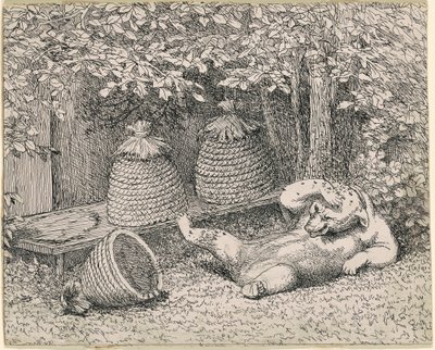 Bjørn stukket af bier af William Holbrook Beard