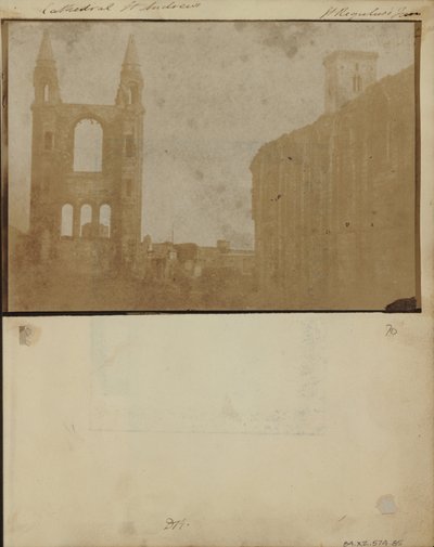 The East Gable and South Aisle of St. Andrews Cathedral with St. Regulus Tower, from the Northwest. af William Holland Furlong