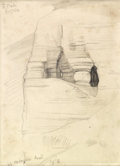 Klipper ved Wady Zuara, Det Døde Hav, 1854 af William Holman Hunt