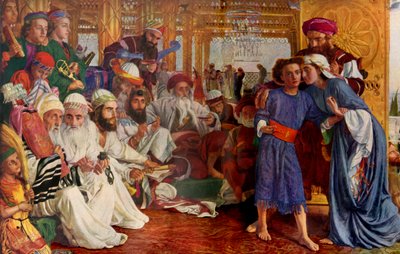 Fundet af Frelseren i templet beskåret, 1854-1855, 1936. af William Holman Hunt