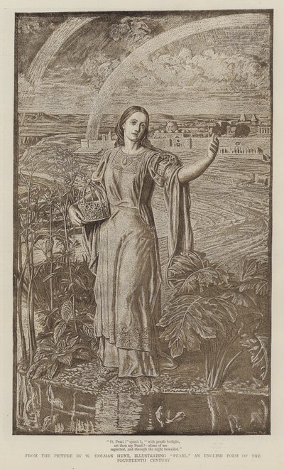Perlen, det engelske digt fra det 14. århundrede af William Holman Hunt