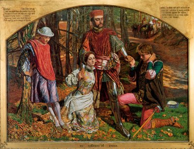 Valentin redder Sylvia fra Proteus, 1851. af William Holman Hunt