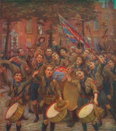 Cheering the Chief Scout, c1914 1928 af William Holt Yates Titcomb