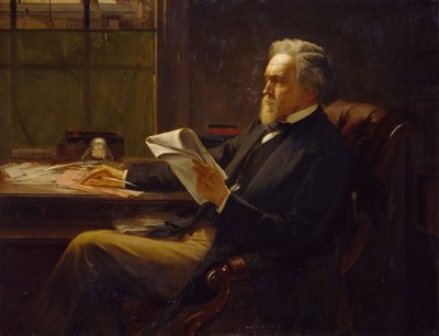 Portræt af George Jacob Holyoake 1817-1906. af William Holyoake