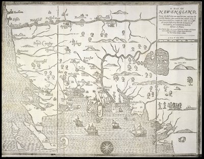 Et kort over New-England, fra 