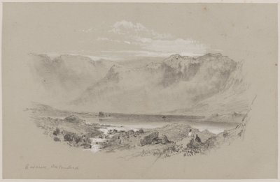 Grasmere, Westmorland (kridt og gouache på papir) af William Hull