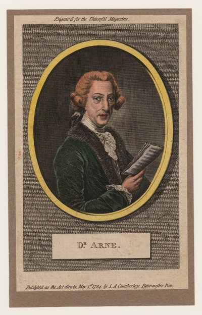 Dr. Arne, 1784 (håndkoloreret gravering) af William Humphrey