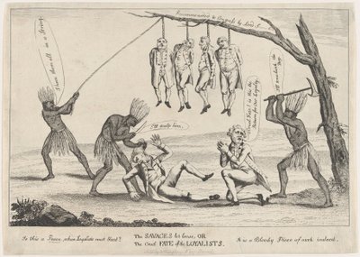 Vildene sluppet løs, eller loyalisternes grusomme skæbne, 1783. af William Humphrey