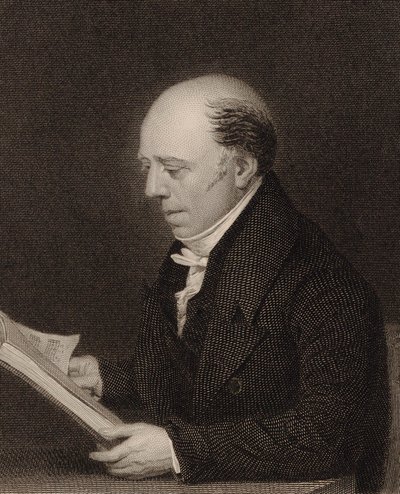 Portræt af Vincent Novello 1781-1861, 1830. af William Humphrys