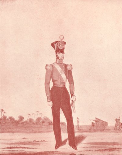Officerer fra Madras Army Infantry on the Line, c1837-1843, 1909 af William Hunsley