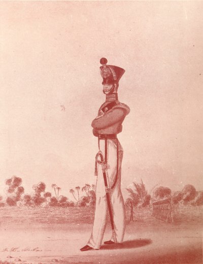Officerer fra Madras Army Light Infantry, c1837-1843, 1909 af William Hunsley