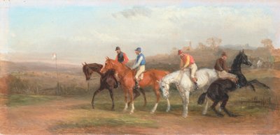 Steeplechasing: Ved starten af William J. Shayer
