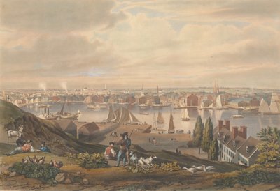 Baltimore fra Federal Hill, udgivet 1831. af William James Bennett