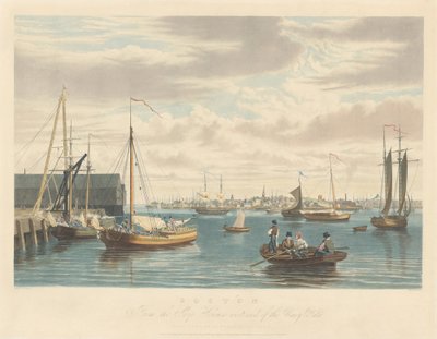 Boston: Fra Ship House West End af Navy Yard af William James Bennett
