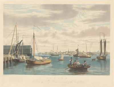 Boston: Fra Ship House ved flådeværftens vestlige ende af William James Bennett