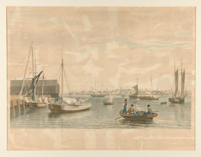 Boston. / Fra Skibshuset, vestenden af Orlogsværftet af William James Bennett