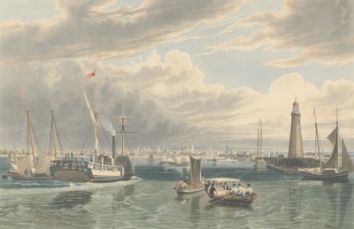 Buffalo, fra Lake Erie, udgivet 1836. af William James Bennett