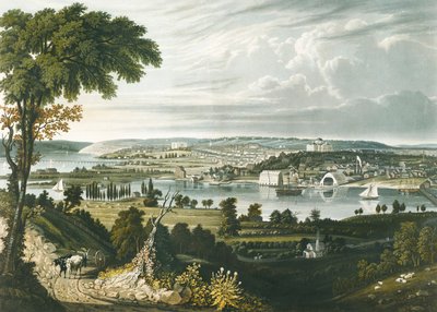 Byen Washington set fra den anden side af Navy Yard af William James Bennett