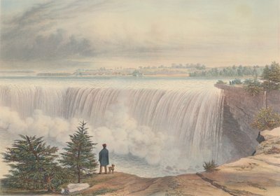 Niagara Falls from the Table Rock, udgivet 1840. af William James Bennett