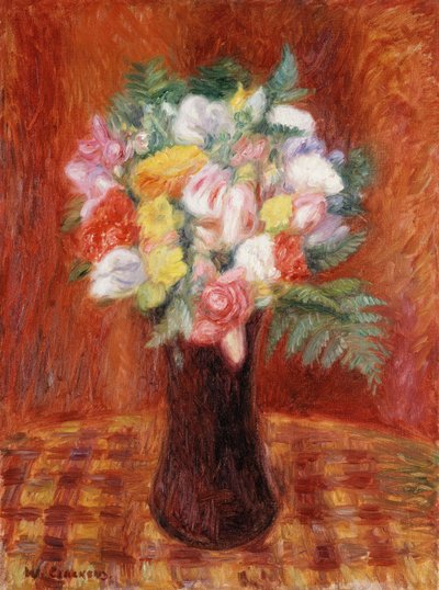 Buket i lilla vase af William James Glackens