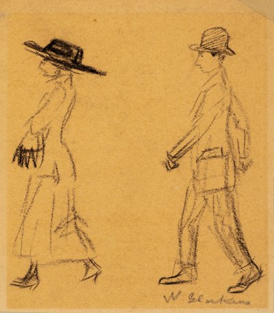 Mand følger kvinde af William James Glackens