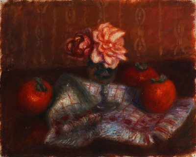 Roser og Persimmons af William James Glackens