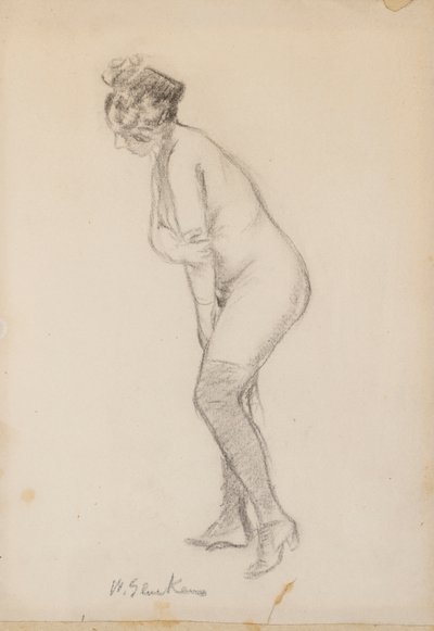 Stående nøgen kvinde af William James Glackens