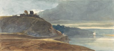 Et slot over en flodmunding af William James Muller