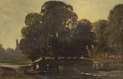 Udsigt over Eton and the Fellows Eyot af William James Muller