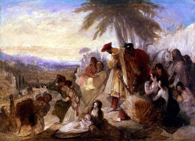 Byron Laments (olie på lærred) af William James Muller