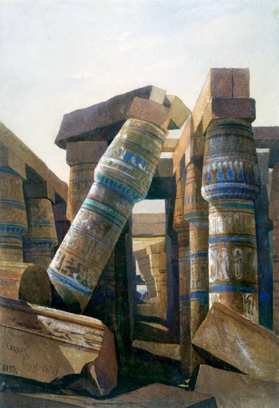 Søjlesal, Carnac, 1839 af William James Muller