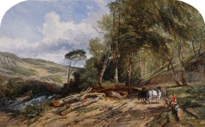Puutavaran kuljetus (öljy kankaalle) af William James Muller