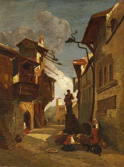 Italiensk Gadescene af William James Muller