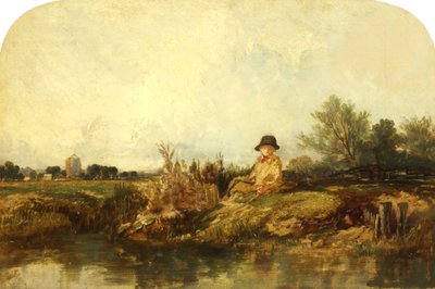 On the Medway, muligvis 1841 (olie på lærred) af William James Muller