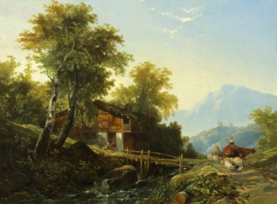 Schweizisk hytte af William James Muller