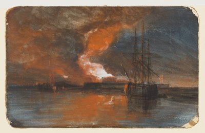 Branden i det nye fængsel i Bristol af William James Muller